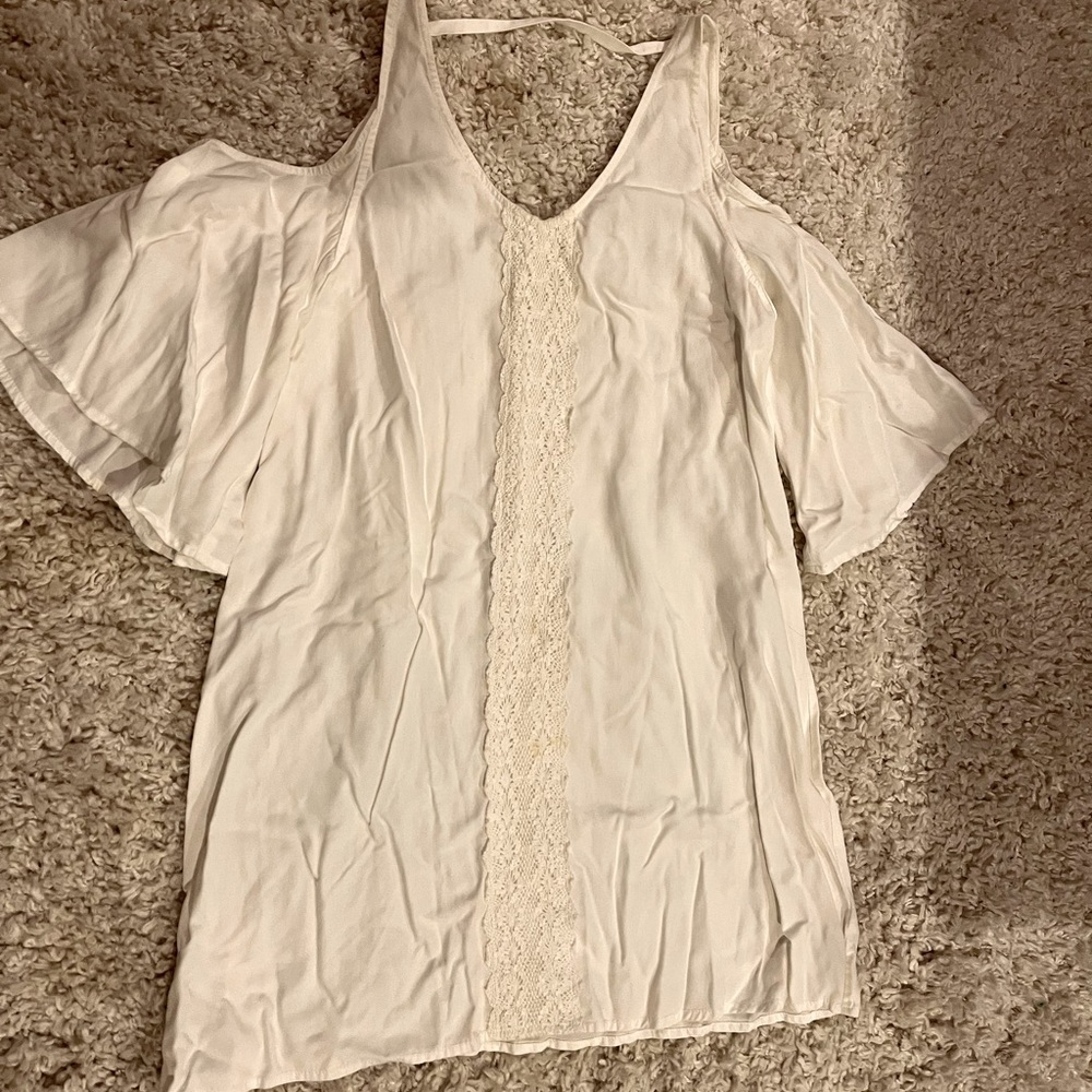 Jack Size XS White Sun Dress Off The Shoulder